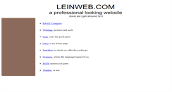 Desktop Screenshot of leinweb.com